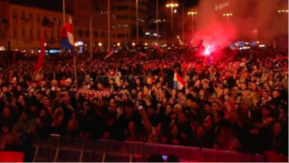 JEZIVO, POČELA JE USTAŠIJADA U ZAGREBU Vijore se zastave HOS-a, nose majice "Za dom spremni" 