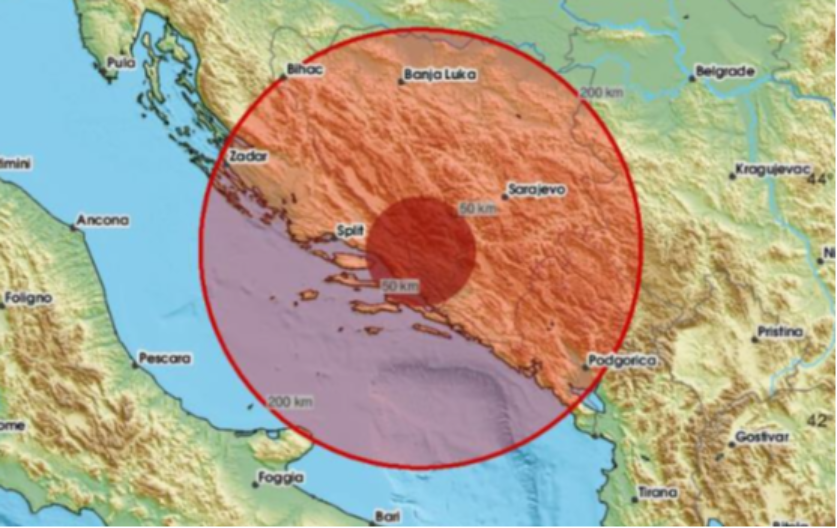 SERIJA ZEMLJOTRESA U REGIONU Treslo se u Mostaru, posle 5 minuta i kod Splita - NAROD U PANICI