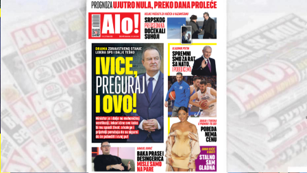 NASLOVNA STRANA ALO! NOVINA Zdravstveno stanje lidera SPS i dalje teško: Ivice, preguraj i ovo!