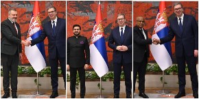 "POŽELEO SAM IM USPEŠAN MANDAT U SRBIJI" Vučić primio akreditivna pisma novoimenovanih ambasadora Ukrajine, Indije i Angole (FOTO)