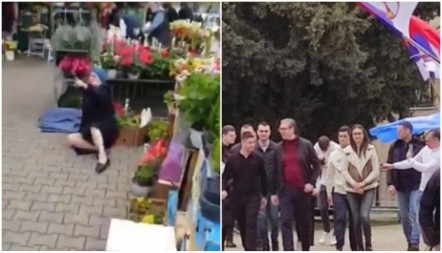 BLOKADERI NAPALI STARIJU ŽENU Istog dana, Vučić posetio studente i razgovarao sa njima