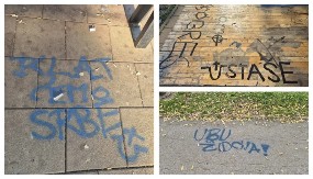 "KLAĆEMO SRBE" Skandalozne slike iz Zagreba (FOTO)