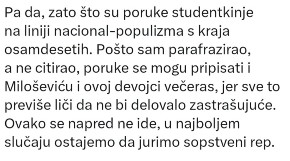 NOVINAR NOVE S NAPAO STUDENTKINJU BLOKADERKU "Zvuči zastrašujuće, kao Slobodan Milošević"