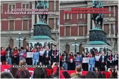 KOLEKTIVNO LUDILO BLOKADERKI FEMINISTKINJA: Dan žena pretvorili u politički performans