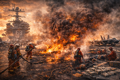 GORI AMERIČKI NOSAČ AVIONA Ima povređenih