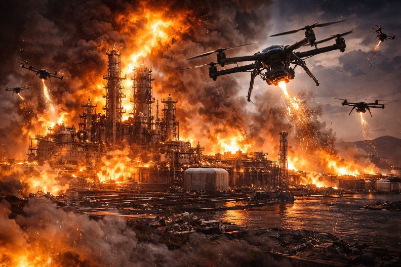 UKRAJINCI ZAPALILI SRCE RUSKE NAFTE! Pakleni udar dronovima razneo ključni pogon u Krasnodarskom kraju! (VIDEO)