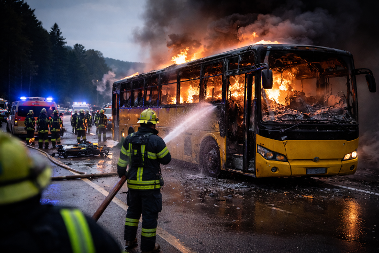 CRNOGORKA MEĐU MRTVIMA U AUTOBUSU UŽASA! Putnik se navodno polio benzinom i zapalio, najmanje šestoro poginulih u Švajcarskoj