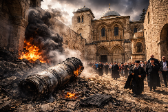 HOROR KOD HRAMA VASKRSENJA! Fragmenti rakete pali tik uz najveću hrišćansku svetinju