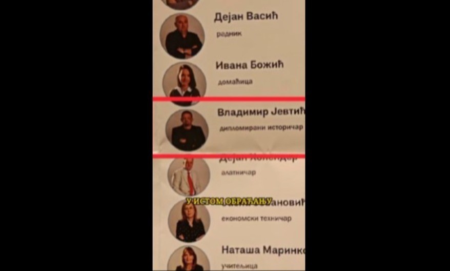 Blokader Vladimir Jevtić na vrhu studentske liste u Bajinoj Bašti: Zastupa stav da su Srbi ubijali Bošnjake, poznat po antisrpskim izjavama