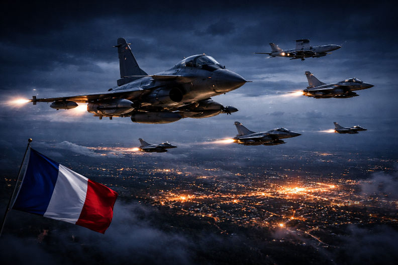 FRANCUSKA SPREMA NUKLEARNI ODGOVOR! Makron digao RAFALE – noćna simulacija udara šokirala Evropu!