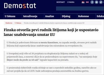 GLEDAJTE OVO NARODE! Pričaju o litijumu, Finskoj, EU, a oni prvi rušili "Jadar" u Srbiji!
