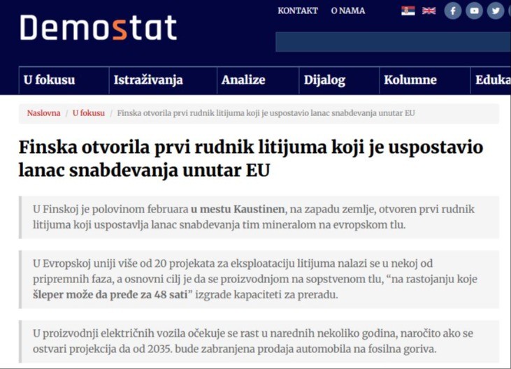 GLEDAJTE OVO NARODE! Pričaju o litijumu, Finskoj, EU, a oni prvi rušili "Jadar" u Srbiji!