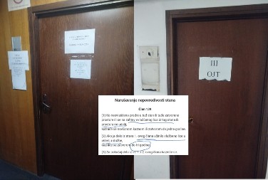 BAHATOST LIGAŠICE POMORIŠKI NEMA GRANICA! Uzurpirala prostorije Trećeg osnovnog suda i odbija da izvrši rešenje predsednika suda (FOTO)