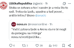 UŽAS! Blokaderi srpski narod nazvali stokom!