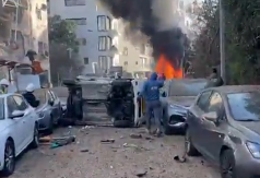 NAPADNUT TEL AVIV! Raketa sa bojevom glavom od 100 kila pogodila centar grada, pojavili se snimci (VIDEO)