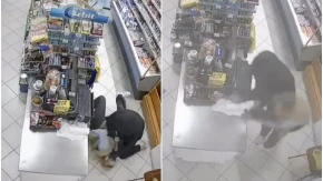 PRODAVAČICA GOLIM RUKAMA SAVLADALA LOPOVA SA AUTOMATSKOM PUŠKOM! Odjeknuli rafalni pucnji, dramatičan snimak iz Mostara (VIDEO)