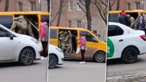 EKSPLOZIJA BESA U HARKOVU! Građani nasrnuli na vojsku – lomili kombi i izvlačili čoveka!