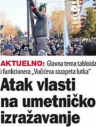 ŠOLAKOVCIMA POZIVANJE NA UBIJANJE I RAZAPINJANJE PREDSTAVLJA ''UMETNIČKO IZRAŽAVANJE''! (FOTO)