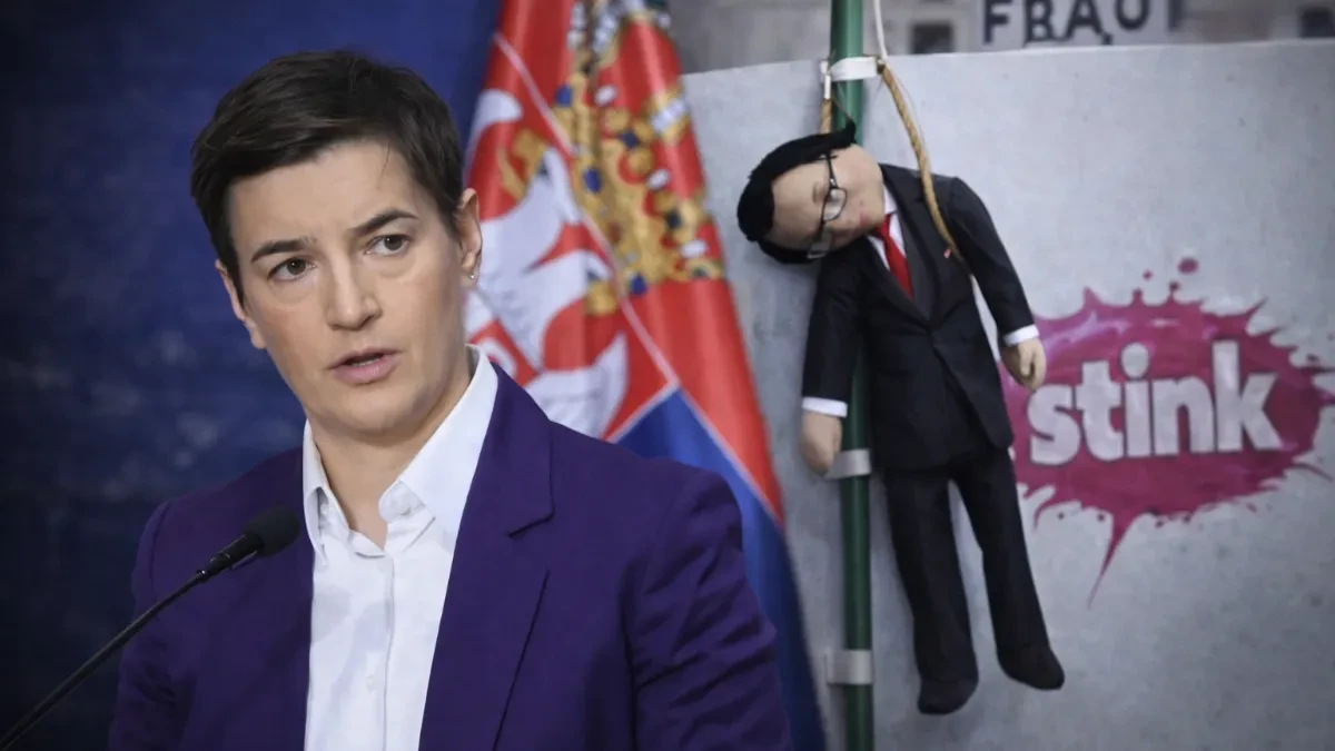 BRNABIĆ UDARILA KAO METAK! “Lik sa lutkom obešenog Vučića sada drži lekcije o demokratiji – nadrealno!”