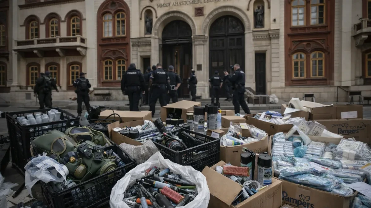 REKTORAT PRETVOREN U RATNU BAZU?! Policija našla topovske udare, gas maske i špriceve – šta se OVDE spremalo?! (FOTO)