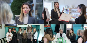 MINISTARKA MESAROVIĆ U KULI SA ŽENAMA PREDUZETNICIMA Uručila sertifikat za stare zanate Mirjani Karalić NAJAVLJEN NOVI KONKURS