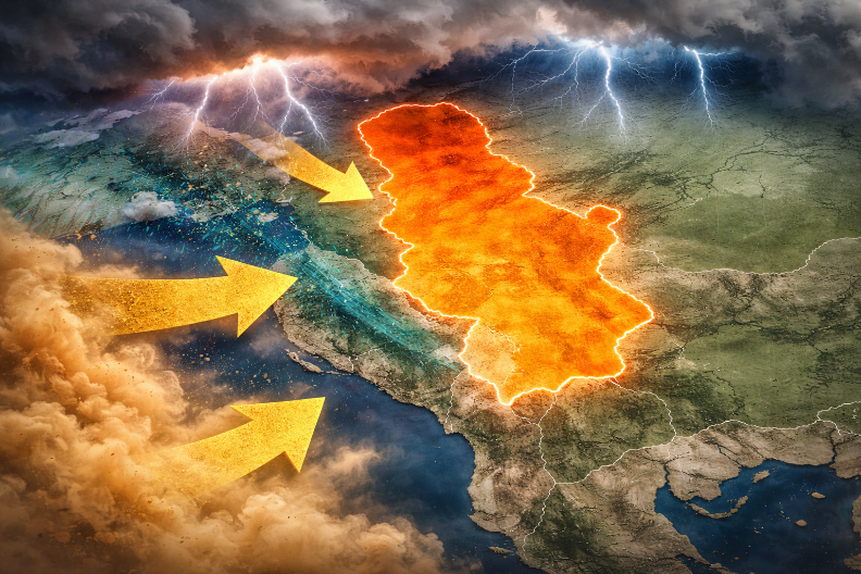 STIŽE ZA SAT VREMENA! Oblaci ulaze u Srbiju sa zapada, meteorolozi upozoravaju: pljuskovi, grmljavina i „prljava kiša“ iz Sahare