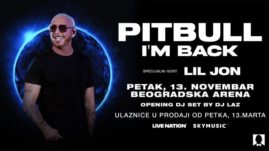 MR. WORLDWIDE 13. NOVEMBRA U BEOGRADSKOJ ARENI Pitbull proširio evropsku turneju! 