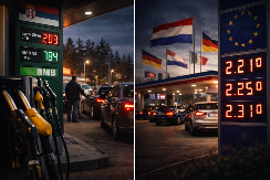 VUČIĆ SPREČIO SKOK CENA! Evropa plaća gorivo preko 2,3 evra, Srbija drži cenu: Dizel 203, benzin 184 dinara