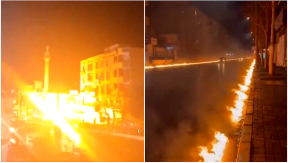 VATRENI POTOCI NA ULICAMA GRADA Masovni napad na Emirate, Teheran gori, a Tramp tek SPREMA PAKAO