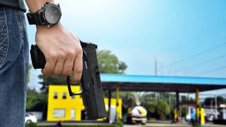 MASKIRANI RAZBOJNIK UPERIO PIŠTOLJ U RADNICE Opljačkao pumpu na Peščenici i pobegao