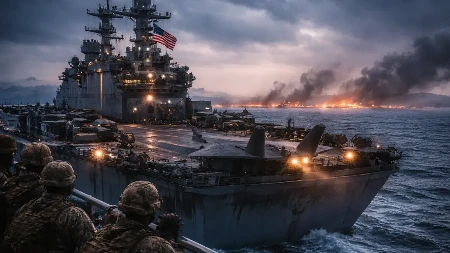 IRANCI NAPALI AMERIČKE RAZARAČE, ONI POBEGLI Brodovi mornarice SAD ušli pa izašli, pa brže bolje izašli iz Ormuza (VIDEO)