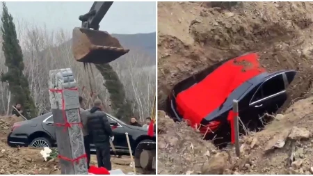 BOGATAŠA SAHRANILI SA LUKSUZNIM MERCEDESOM Snimak obišao svet, porodica služila jastoga (VIDEO)