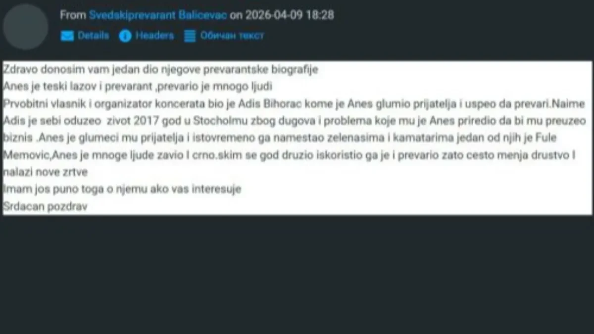 SKANDAL! Anes Balićevac iz Brodareva vara i NAROD I ŠVEDSKU DRŽAVU: Na adresu Hype redakcije stigle NOVE INFORMACIJE „Prevario je NAJBOLJEG PRIJATELJA, koji je izvršio SAMOUBISTVO zbog DUGOVA“