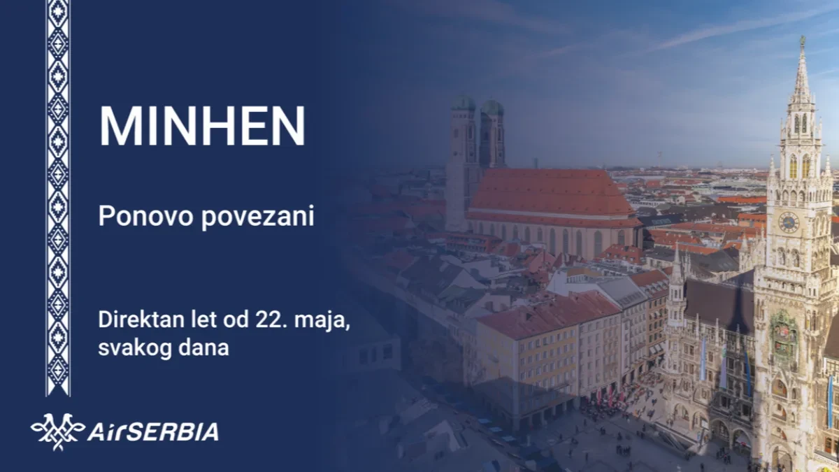 ER SRBIJA OD 22. MAJA PONOVO UVODI DIREKTNE LETOVE ZA MINHEN