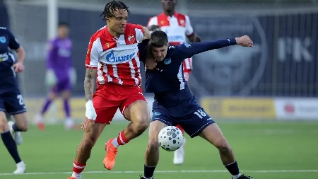 ŽELEZNIČAR - CRVENA ZVEZDA Poluvreme u Pančevu, crveno-beli gube