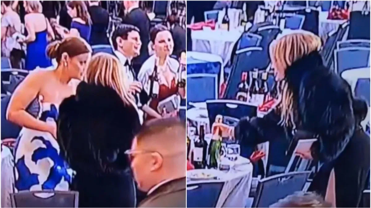 GORE MREŽE ZBOG OVE GOSPOĐE Novinarka zaplenila flašu šampanjca usred evakuacije u Hiltonu (VIDEO)