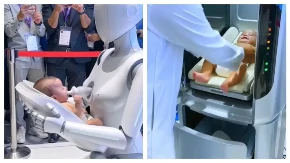 ROBOT DOJI BEBU, MAŠINA JE PRESVLAČI Snimak iz Dubaija šokirao ceo svet (VIDEO)