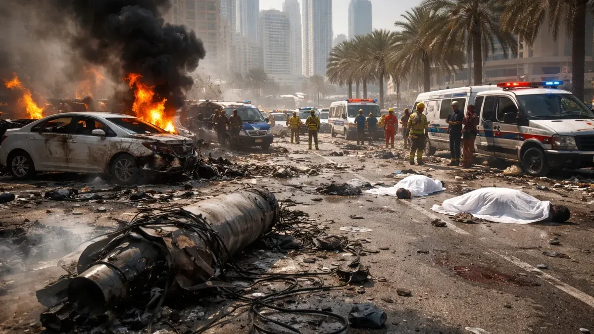 GORI ABU DABI! Ostaci oborenog drona napravili haos, izbilo više požara 