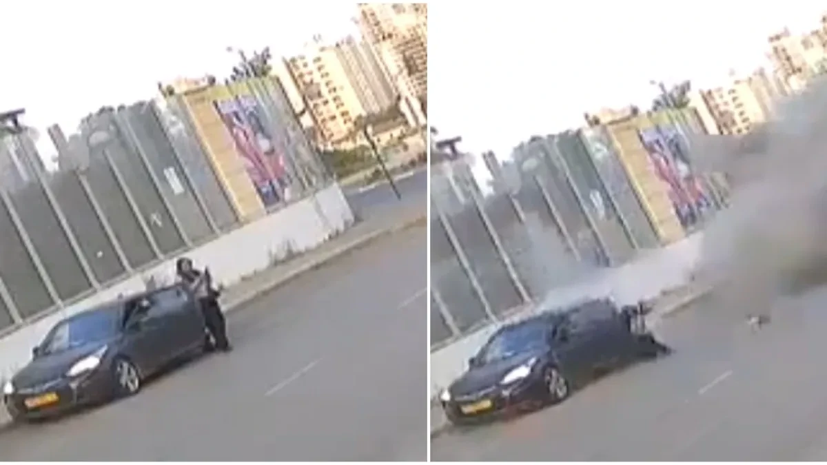 RAKETA GRUNULA PORED ŽENE, OD UDARA BAČENA NA ZEMLJU Jezive scene iz Izraela (VIDEO)