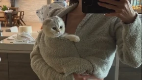 Kajli pokazala novog ljubimca: Mače s dijamantskom ogrlicom izazvalo haos na internetu