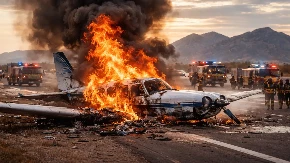 HOROR U AMERICI! Mali avion se srušio i zapalio – nema preživelih!