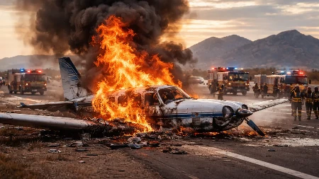 HOROR U AMERICI! Mali avion se srušio i zapalio – nema preživelih!
