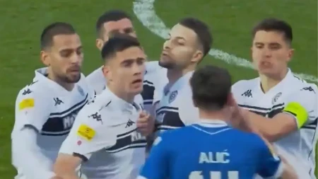 HAOS NA KRAJU UTAKMICE Umalo izbila tuča posle pobede Partizana u Novom Pazaru (VIDEO)