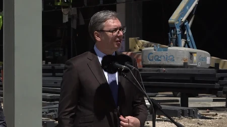 Vučić sa gradilišta Ekspa najavio: Za dve godine ovde ćemo da gledamo finale Lige Evrope