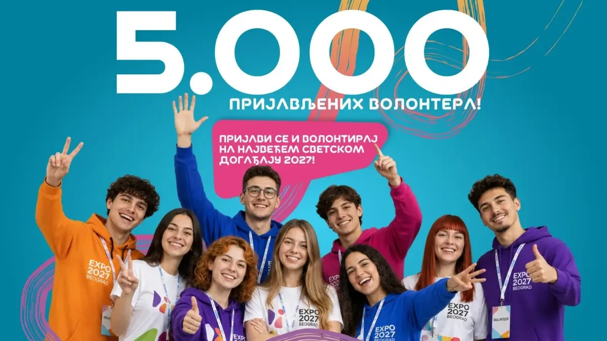 Za volontiranje na Ekspu 2027 stiglo više od 5.000 prijava: Građani najviše zainteresovani za ovaj sektor