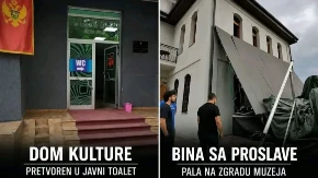 Dom kulture pretvoren u WC, bina oštetila Muzej: Skandal na Dan nezavisnosti Crne Gore (FOTO)