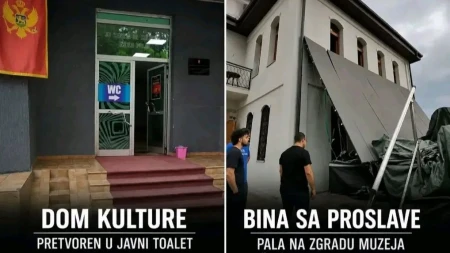 Dom kulture pretvoren u WC, bina oštetila Muzej: Skandal na Dan nezavisnosti Crne Gore (FOTO)