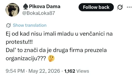 Izgleda da blokaderi imaju novog sponzora! Mreže gore zbog poruke o “mladi u venčanici”