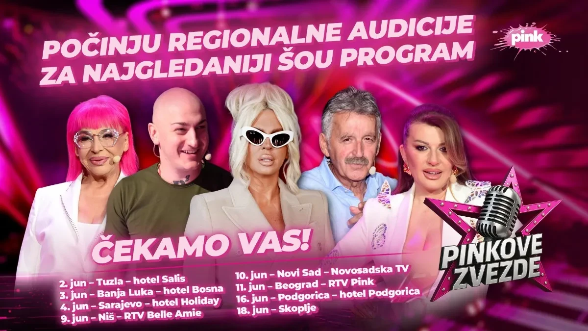 REGION TRAŽI NOVU ZVEZDU: Počinju audicije za „Pinkove zvezde“, žiri spreman da otkrije nova velika imena!