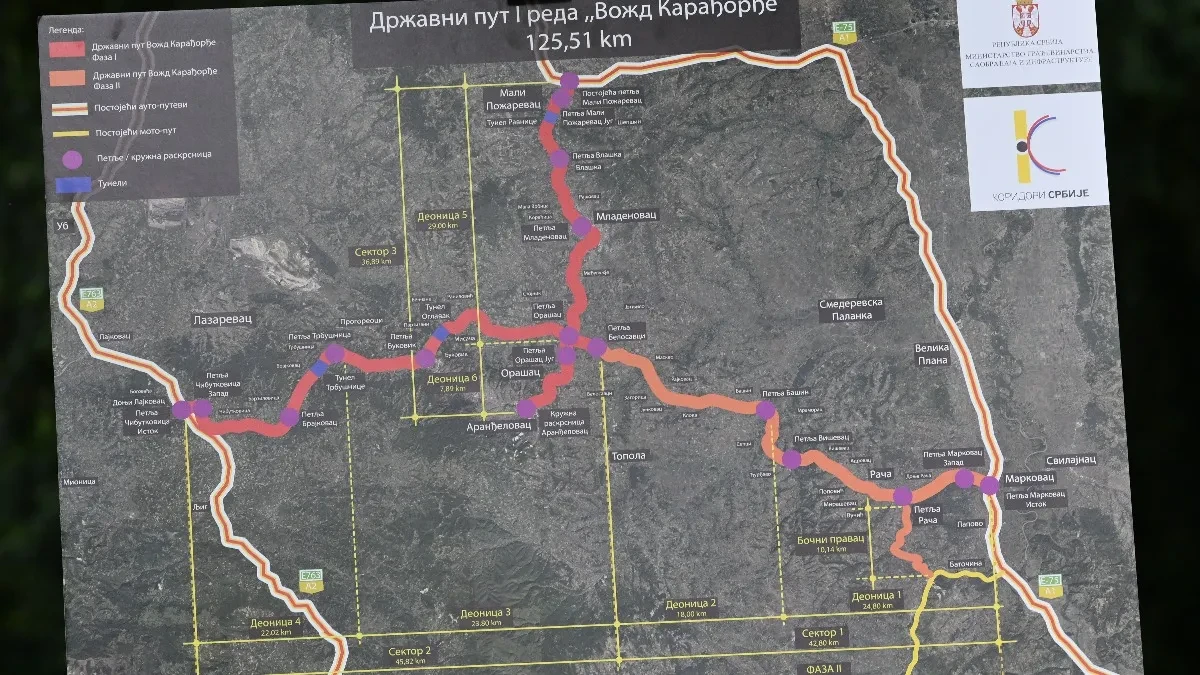 Za godinu dana izgrađeno je 156 kilometara puteva: Objavljena mapa šta će se još graditi u Srbiji 